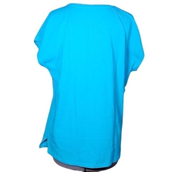 NWOT Isaac Mizrahi Live! Extended Shoulder Short Sleeve Knit Top Sz XS - Picture 4 of 10